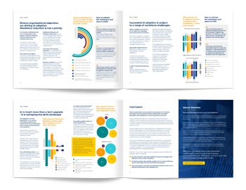 Two layouts illustrating information graphics in the Research Report
