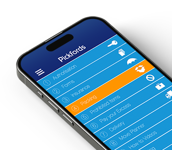 Pickfords International Staff Mover Application Wireframes